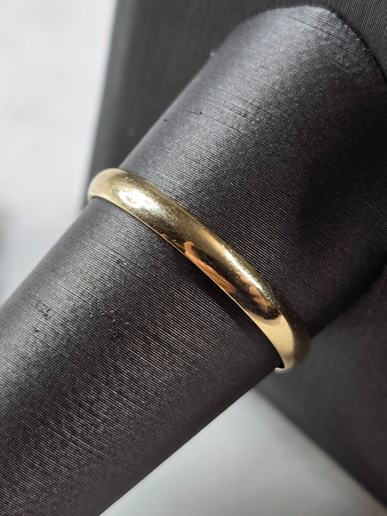Mens Vintage Estate 10k Yellow Gold Wedding Band Ring 15g E866
